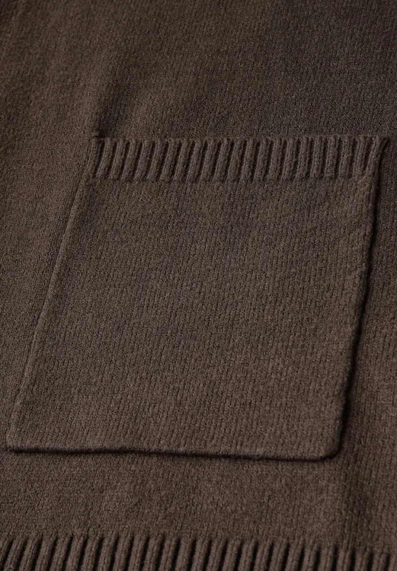 Street One Pullover & Sweatshirts*Offener Cosy Cardigan dark nomad brown mel.