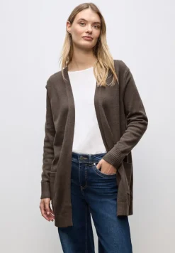Street One Pullover & Sweatshirts*Offener Cosy Cardigan dark nomad brown mel.