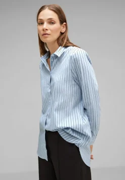 Street One Blusen*Office Streifenbluse light sublime blue