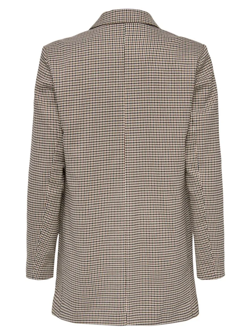 Only Jacken*ONLADISON L/S CHECK BLAZER TLR OS NOOS white sand