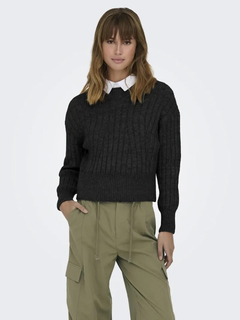 Only Pullover & Sweatshirts*ONLAGNES LS RIB HIGHNECK CC KNT Black