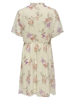 Only Kleider*ONLAIDA ELISA SS DRESS LIFE WVN cannoli cream