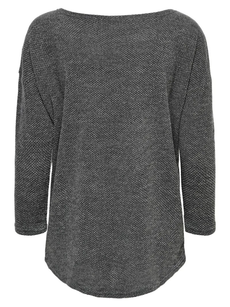 Only Shirts*ONLALBA 3/4 TOP JRS NOOS Dark Grey Melange