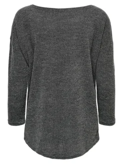 Only Shirts*ONLALBA 3/4 TOP JRS NOOS Dark Grey Melange