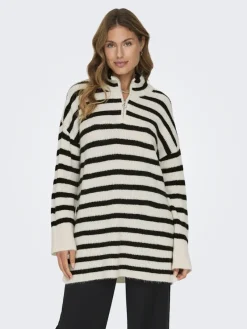 Only Pullover & Sweatshirts*ONLALFRIDA L/S HALF-ZIP CC KNT tofu