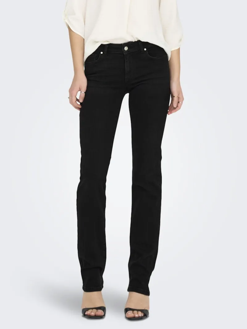 Only Jeans*ONLALICIA REG STRT DNM DOT297 NOOS Washed Black