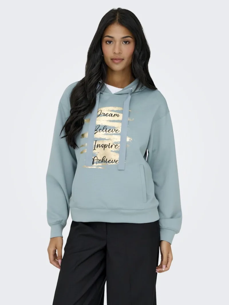 Only Pullover & Sweatshirts*ONLALINA L/S PRINT HOOD SWT arona