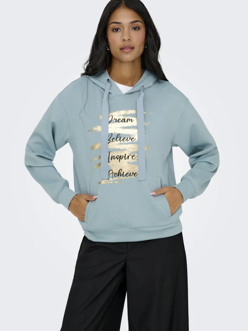 Only Pullover & Sweatshirts*ONLALINA L/S PRINT HOOD SWT arona