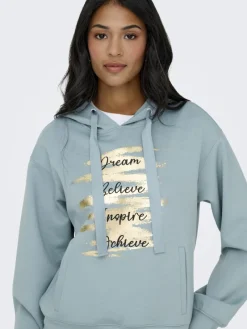 Only Pullover & Sweatshirts*ONLALINA L/S PRINT HOOD SWT arona