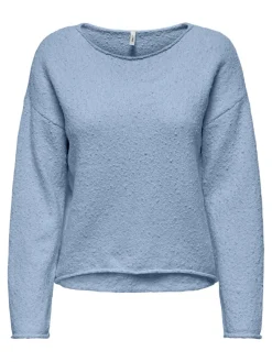 Only Pullover & Sweatshirts*ONLALVILDA LS O-NECK CC KNT soft chambray