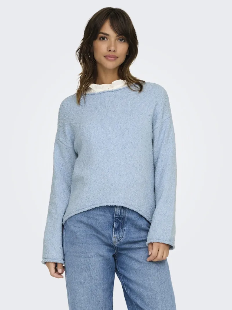 Only Pullover & Sweatshirts*ONLALVILDA LS O-NECK CC KNT soft chambray
