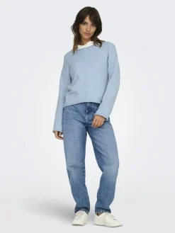 Only Pullover & Sweatshirts*ONLALVILDA LS O-NECK CC KNT soft chambray