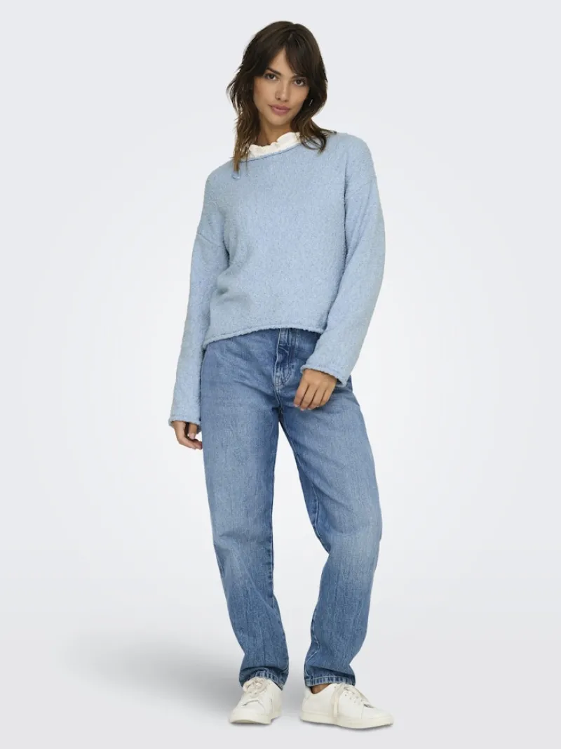 Only Pullover & Sweatshirts*ONLALVILDA LS O-NECK CC KNT soft chambray