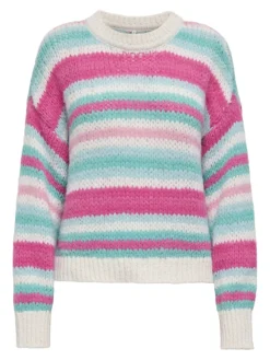 Only Pullover & Sweatshirts*ONLALYSSA LIFE LS STRIPE O-NECK CC KNT birch