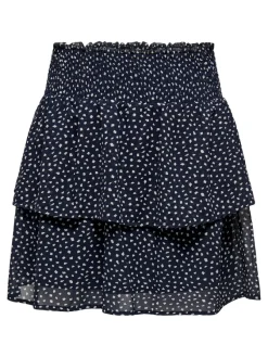 Only Röcke*ONLANN STAR LAYER SMOCK SKIRT PTM Night Sky-DOT W. MACADAMIA