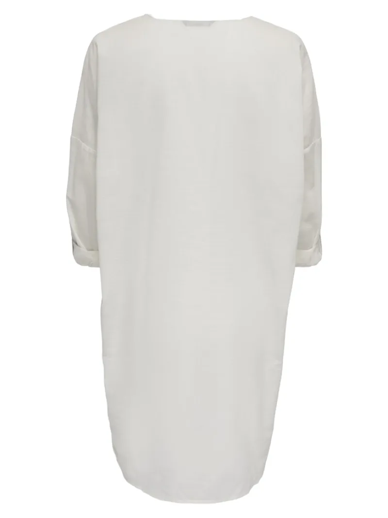 Only Blusen*ONLAPELDOORN SOLID V-NECK L/S SHIRT NOOS Cloud Dancer