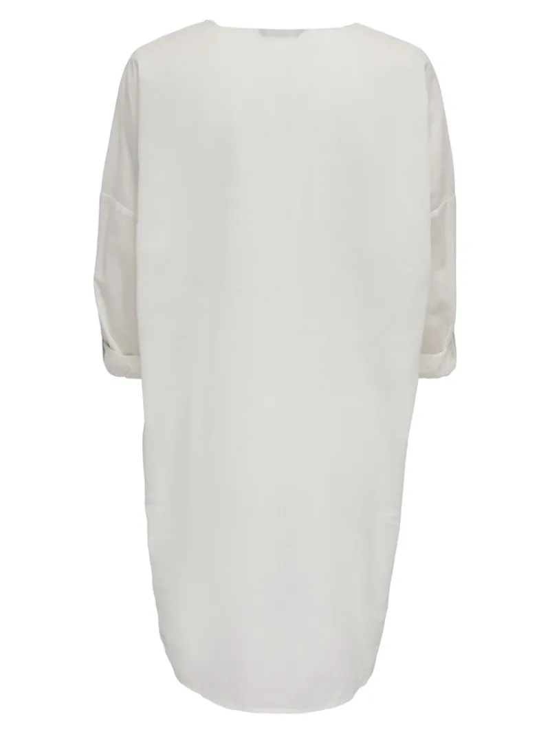 Only Blusen*ONLAPELDOORN SOLID V-NECK L/S SHIRT NOOS Cloud Dancer