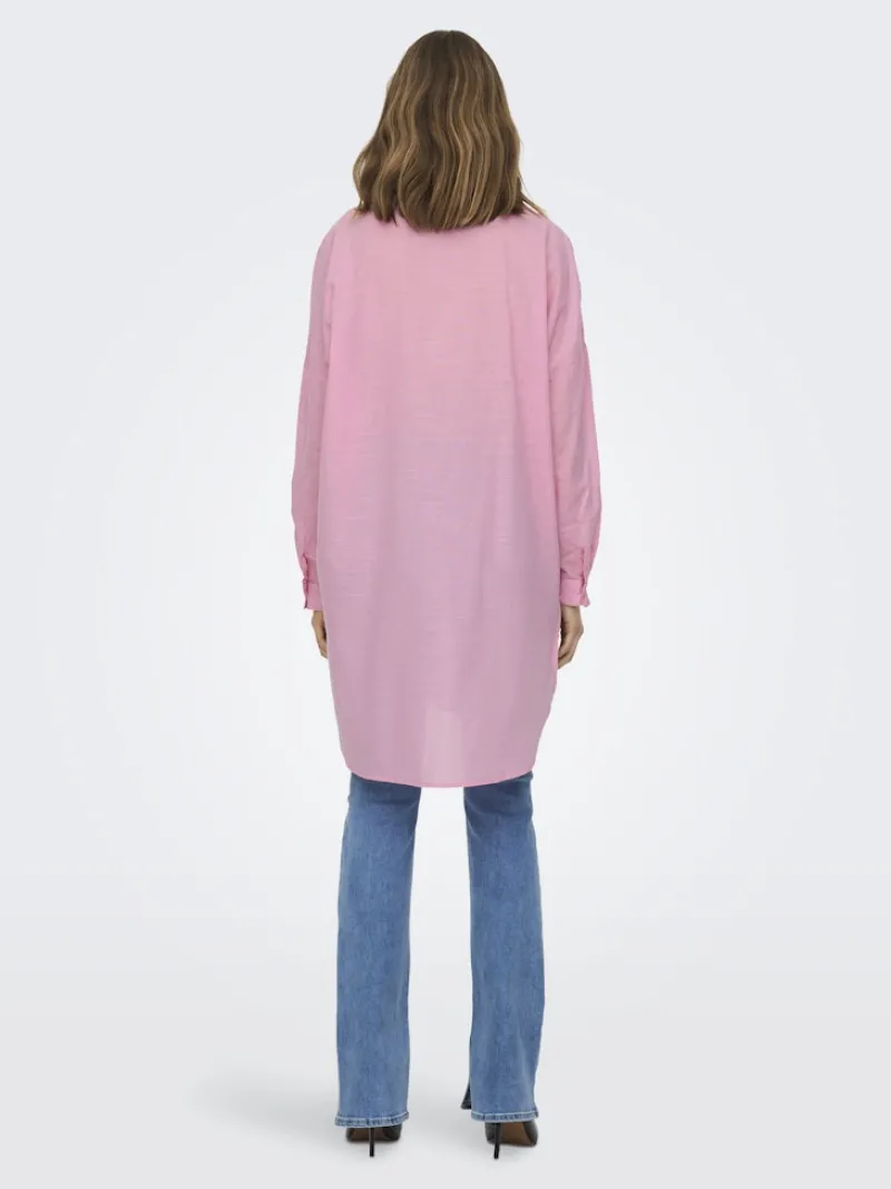 Only Blusen*ONLAPELDOORN SOLID V-NECK L/S SHIRT NOOS begonia pink