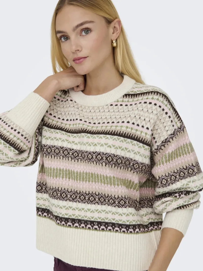 Only Pullover & Sweatshirts*ONLARIANNE L/S PULLOVER KNT NOOS pumice stone1