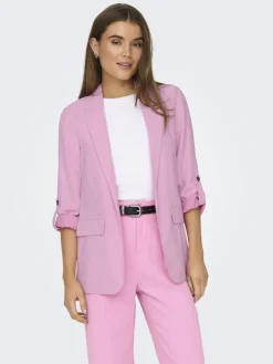 Only Jacken*ONLARIS LIFE 3/4 LOOSE BLAZER CC WVN begonia pink