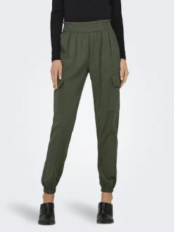 Only Hosen*ONLARIS LIFE HW PB CARGO PANT CC WVN kambaba