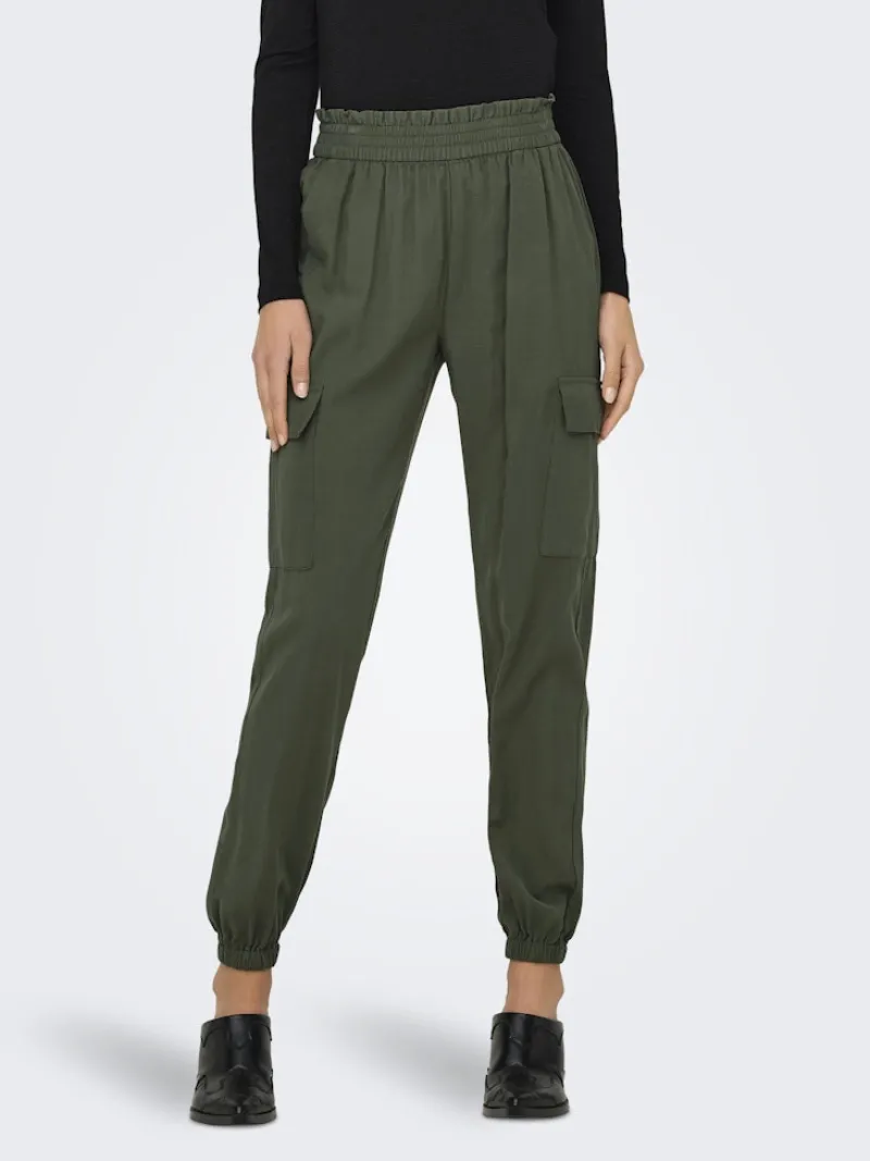 Only Hosen*ONLARIS LIFE HW PB CARGO PANT CC WVN kambaba