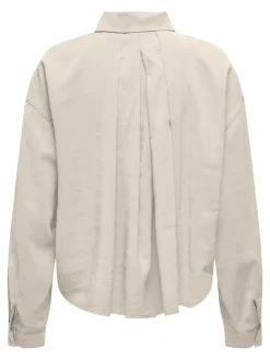 Only Blusen*ONLARIS LIFE LS PLEAT SHIRT WVN pumice stone