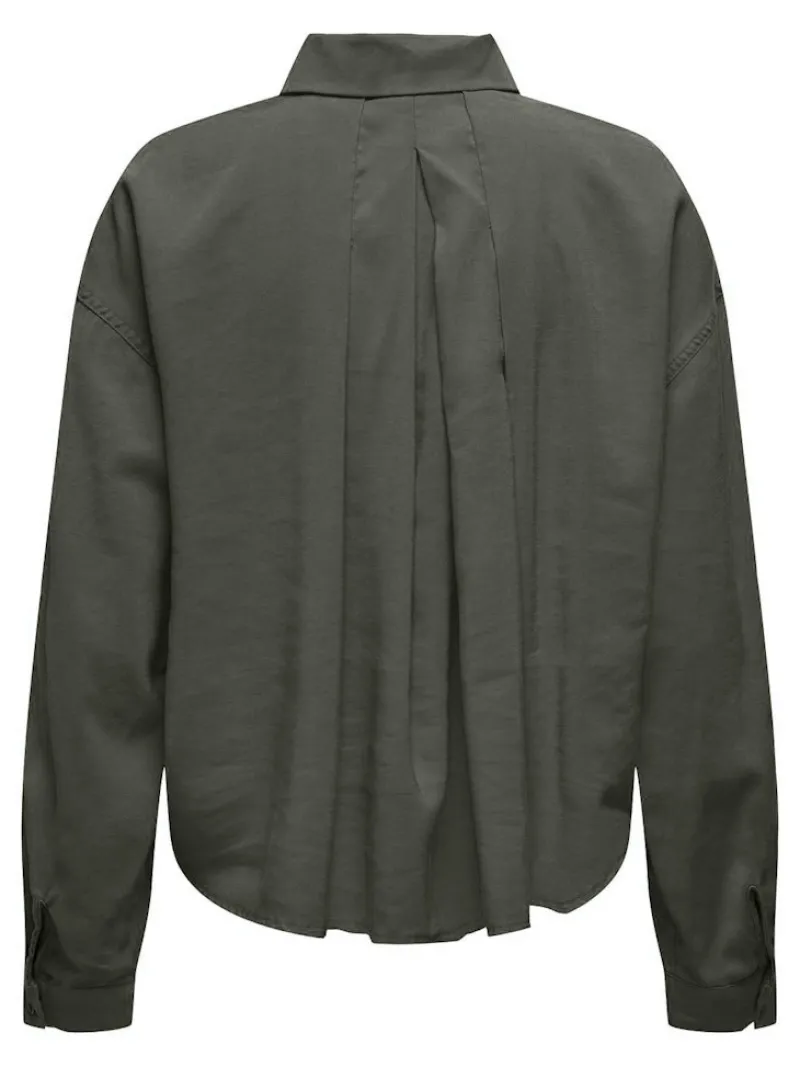 Only Blusen*ONLARIS LIFE LS PLEAT SHIRT WVN kambaba