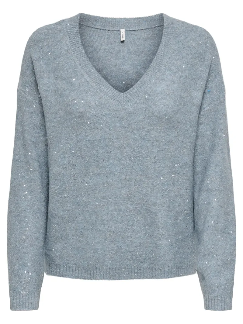 Only Pullover & Sweatshirts*ONLARIZONA LS SEQUINS V-NECK PUL KNT arona