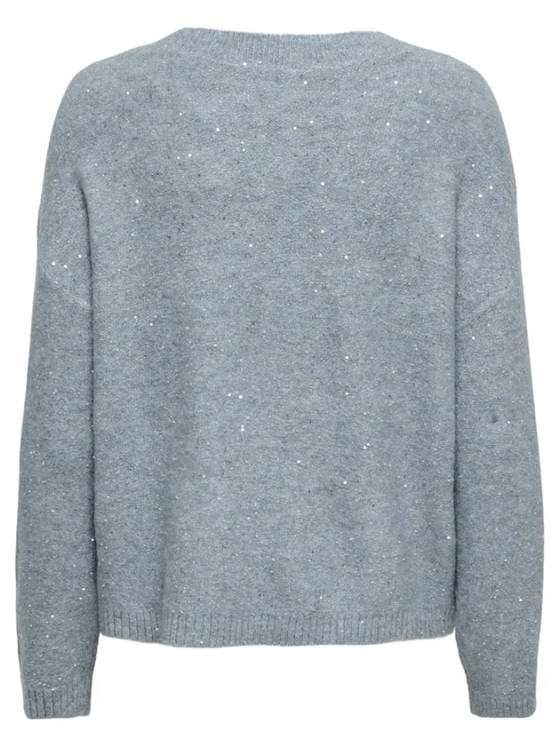 Only Pullover & Sweatshirts*ONLARIZONA LS SEQUINS V-NECK PUL KNT arona