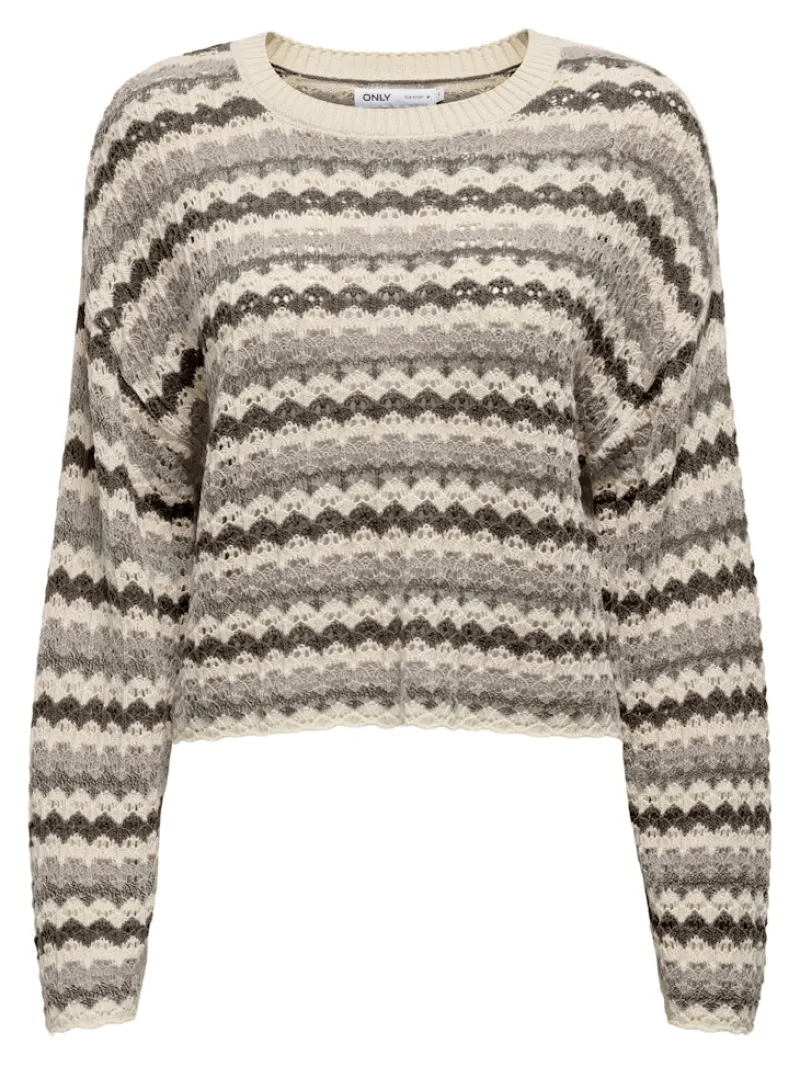 Only Pullover & Sweatshirts*ONLASA LS O-NECK KNT NOOS birch1