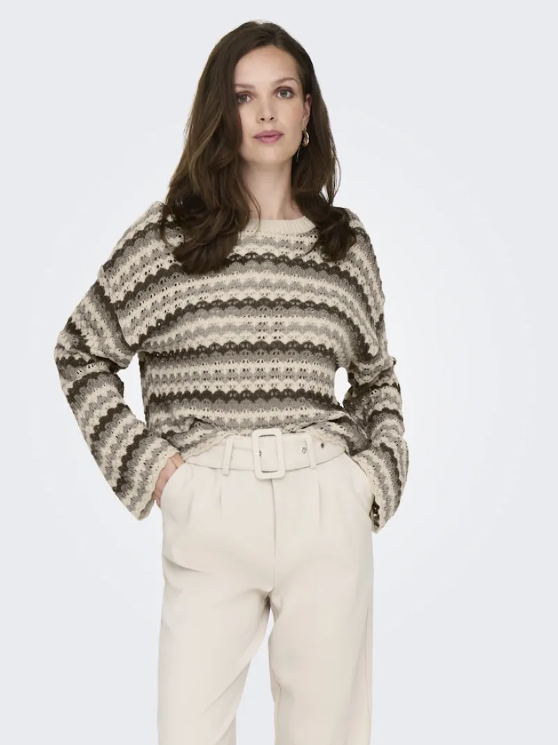 Only Pullover & Sweatshirts*ONLASA LS O-NECK KNT NOOS birch1