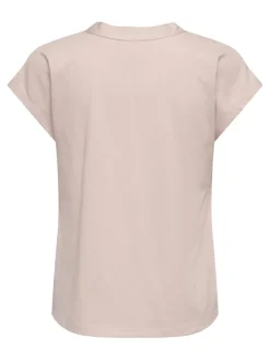 Only Blusen*ONLASENTA S/S PLACKET MIX TOP JRS Rose Smoke