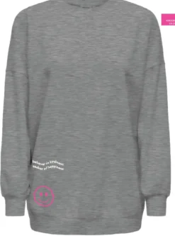 Only Pullover & Sweatshirts*ONLASHLEY L/S OVERSIZE PRINT CS SWT medium grey melange2