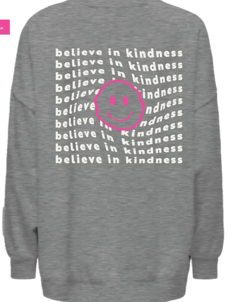 Only Pullover & Sweatshirts*ONLASHLEY L/S OVERSIZE PRINT CS SWT medium grey melange2