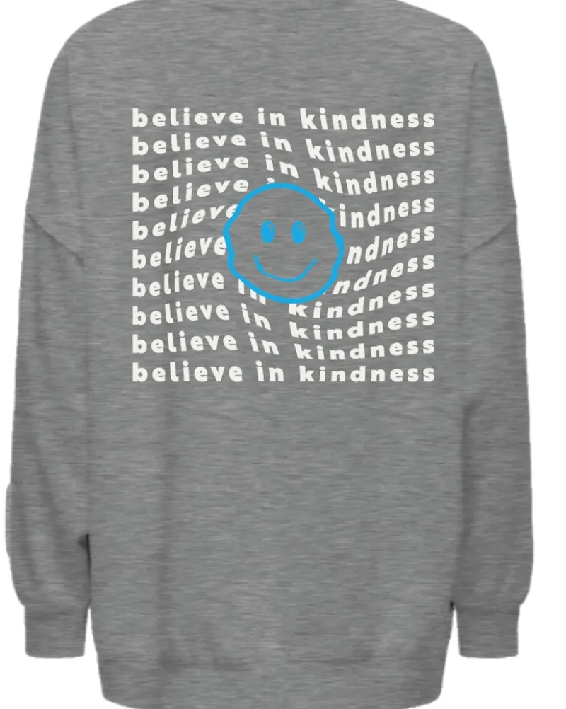 Only Pullover & Sweatshirts*ONLASHLEY L/S OVERSIZE PRINT CS SWT medium grey melange1