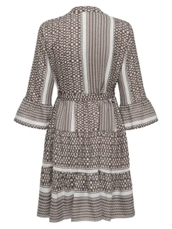 Only Kleider*ONLATHENA LIFE 3/4 SHORT DRESS WVN NOOS rose brown