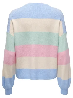 Only Pullover & Sweatshirts*ONLATIA LIFE L/S STRIPE PULLOV KNT NOOS kentucky blue