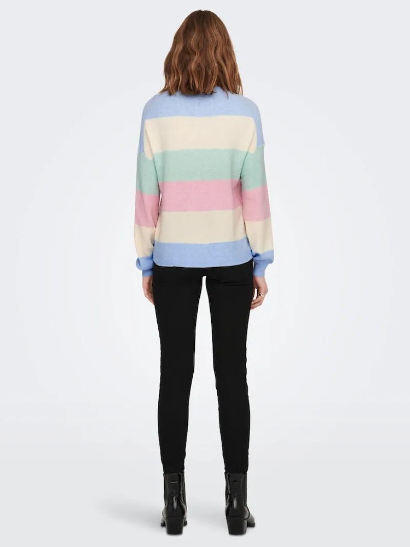 Only Pullover & Sweatshirts*ONLATIA LIFE L/S STRIPE PULLOV KNT NOOS kentucky blue