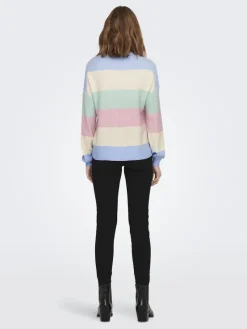 Only Pullover & Sweatshirts*ONLATIA LIFE L/S STRIPE PULLOV KNT NOOS kentucky blue