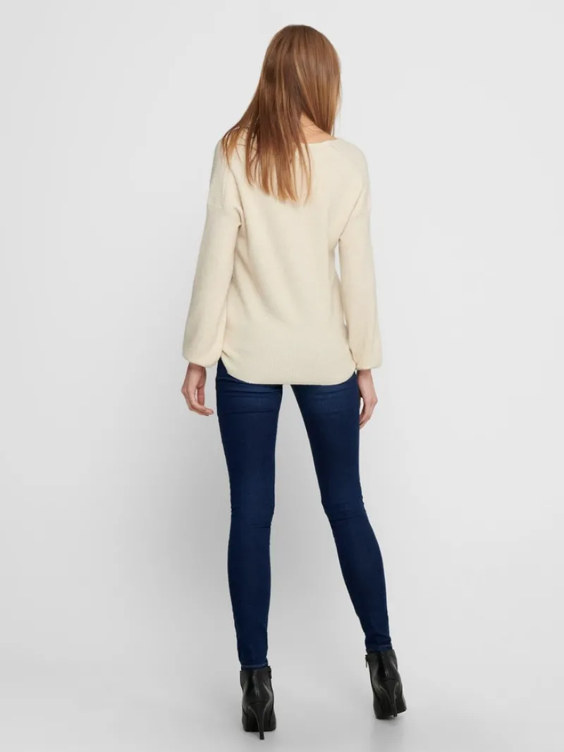 Only Pullover & Sweatshirts*ONLATIA V-NECK L/S PULLOVER CC KNT almond milk
