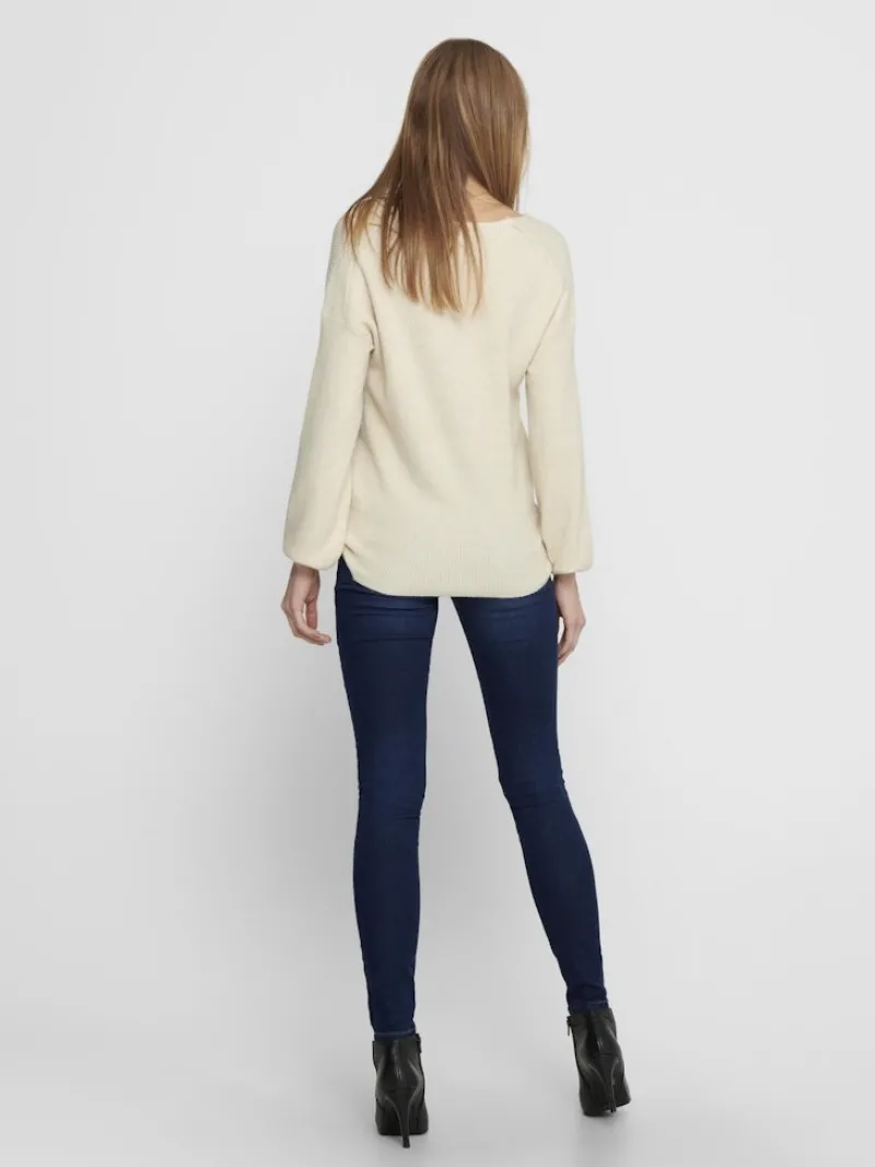 Only Pullover & Sweatshirts*ONLATIA V-NECK L/S PULLOVER CC KNT almond milk