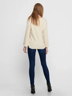 Only Pullover & Sweatshirts*ONLATIA V-NECK L/S PULLOVER CC KNT almond milk
