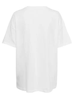 Only Shirts*ONLAYA LIFE S/S OVERSIZED TOP JRS white