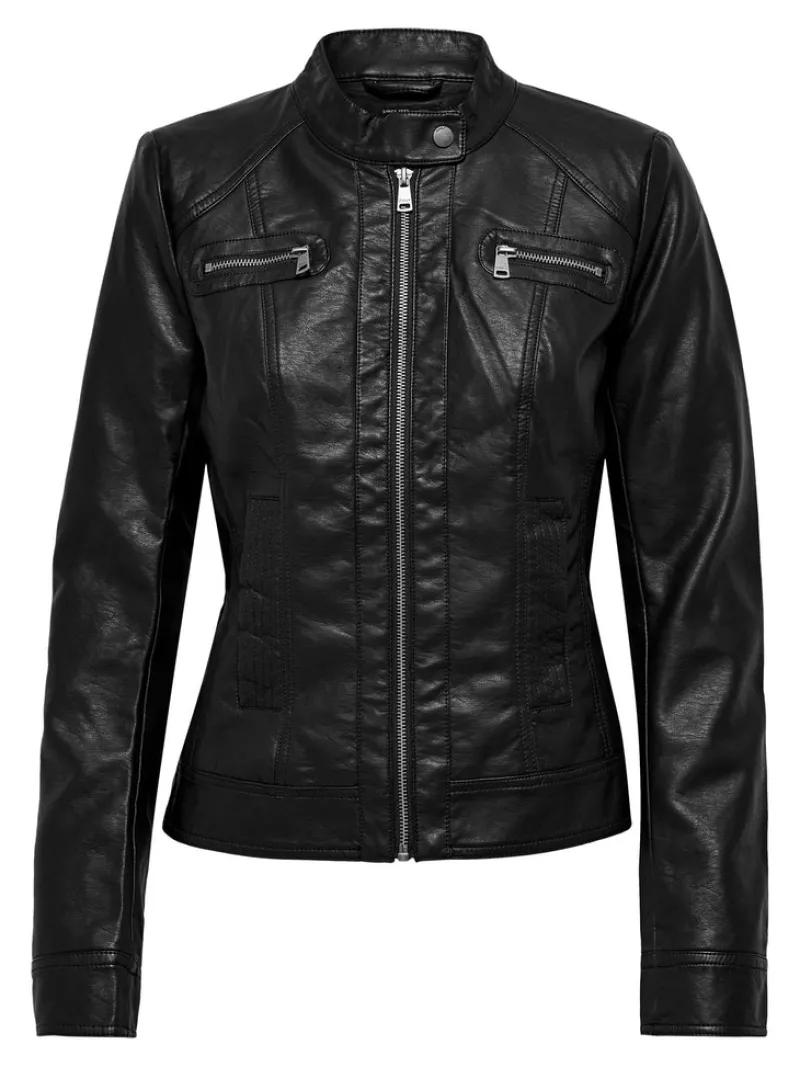 Only Jacken*ONLBANDIT FAUX LEATHER BIKER OTW NOOS Black