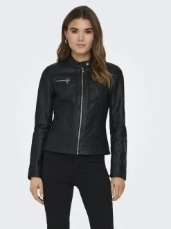 Only Jacken*ONLBANDIT FAUX LEATHER BIKER OTW NOOS Black