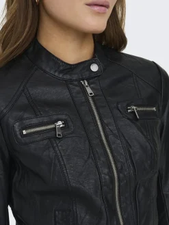 Only Jacken*ONLBANDIT FAUX LEATHER BIKER OTW NOOS Black