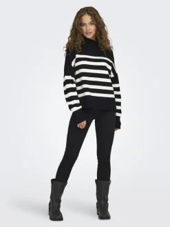 Only Pullover & Sweatshirts*ONLBARIA LS HIGHNECK CC KNT Black