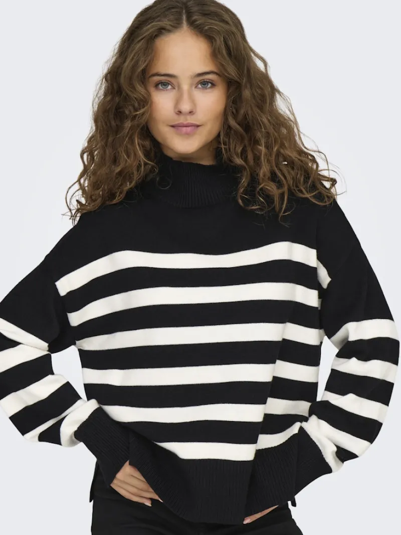 Only Pullover & Sweatshirts*ONLBARIA LS HIGHNECK CC KNT Black