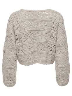 Only Pullover & Sweatshirts*ONLBEACH LIFE 7/8 TIE CARDIGAN KNT NOOS pumice stone